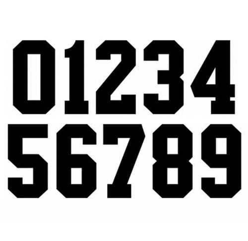 Standard Block 2 Screen Printing Numbering Stencils