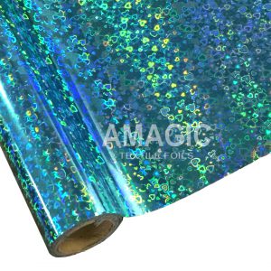 AMagic Holographic BFKP74 Hearts Heat Transfer Foil - Create Shiny Metallic Designs