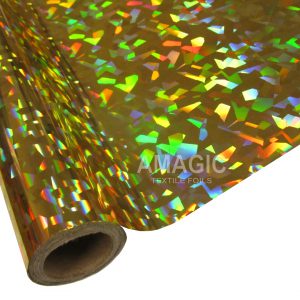 AMagic Holographic G0HP38 Cracked Ice Heat Transfer Foil - Create Shiny Metallic Designs