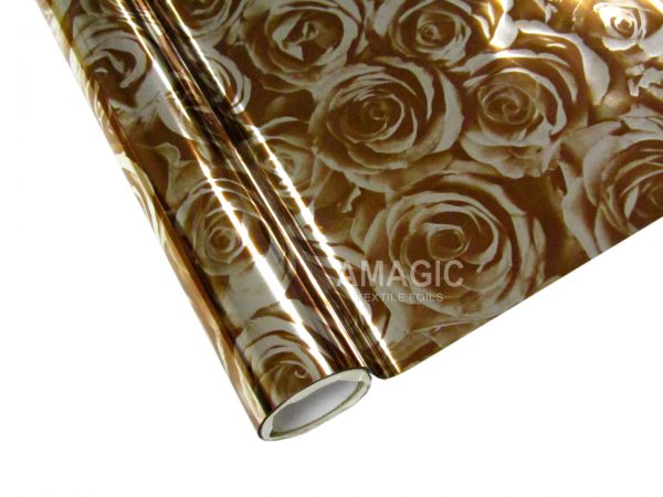 AMagic Specialty H3AD01 Roses Heat Transfer Foil - Create Shiny Metallic Designs