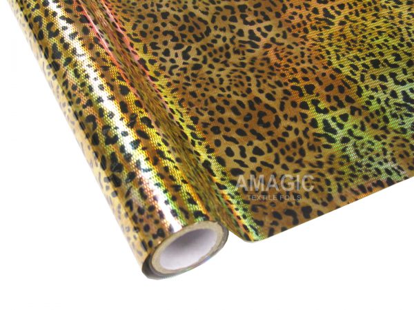 AMagic Holographic H3AK02 Holo Leopard Heat Transfer Foil - Create Shiny Metallic Designs