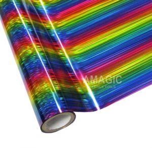 AMagic Holographic MCK271 Lines Heat Transfer Foil - Create Shiny Metallic Designs