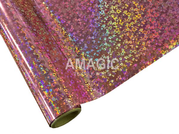AMagic Holographic PCKP74 Hearts Heat Transfer Foil - Create Shiny Metallic Designs