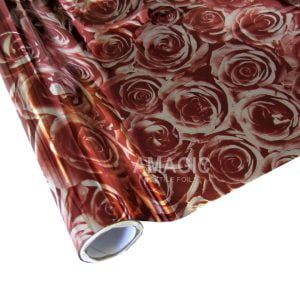 AMagic Specialty RAAD01 Roses Heat Transfer Foil - Create Shiny Metallic Designs