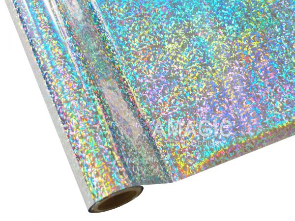 AMagic Holographic S0HP21 Shattered Glass Heat Transfer Foil - Create Shiny Metallic Designs