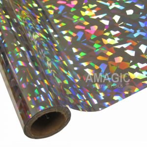 AMagic Holographic S0HP38 Cracked Ice Heat Transfer Foil - Create Shiny Metallic Designs