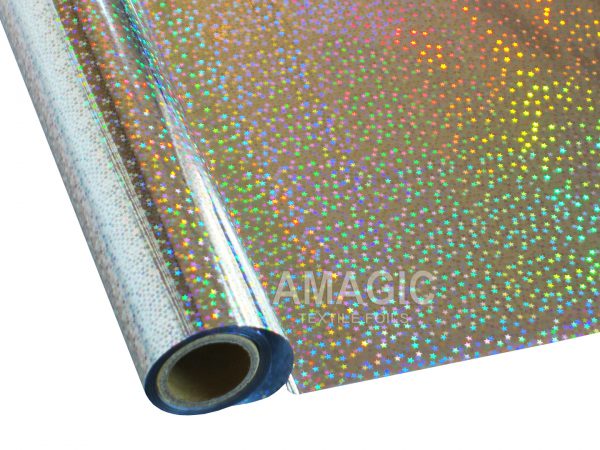 AMagic Holographic S0K162 Stars Heat Transfer Foil - Create Shiny Metallic Designs