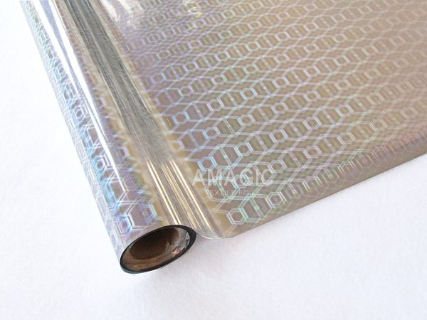 AMagic HolographicS0KP38 Hexagon Heat Transfer Foil - Create Shiny Metallic Designs