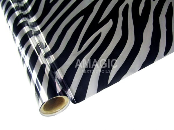 AMagic Specialty S5ZBRA Silver Zebra Heat Transfer Foil - Create Shiny Metallic Designs