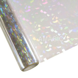 AMagic Holographic T3HP38 Clear Cracked Ice Heat Transfer Foil - Create Shiny Metallic Designs