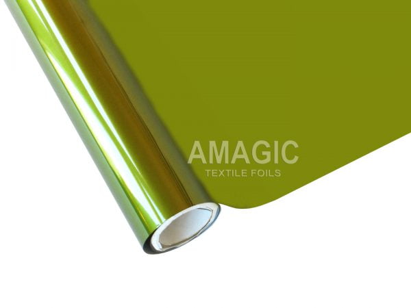 AMagic NH Olive Green Heat Transfer Foil - Create Shiny Metallic Designs