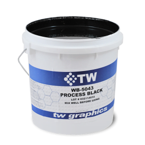 TW 5043 Gloss Halftone Black Water Based Poster Ink – Perfect for Flat Stock