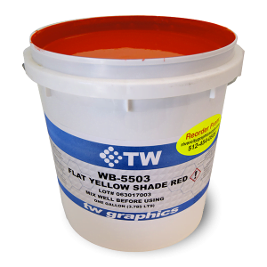 TW 5503 Flat Yellow Shade Red Water Based Poster Ink - Perfect for Flat Stock