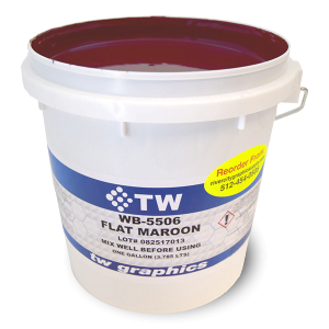 TW 5506 Flat Maroon Water Based Poster Ink - Perfect for Flat Stock