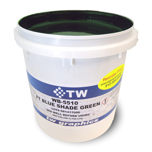 TW 5510 Flat Blue Shade Green Water Based Poster Ink - Perfect for Flat Stock