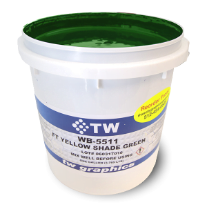 TW 5511 Flat Yellow Shade Green Water Based Poster Ink - Perfect for Flat Stock