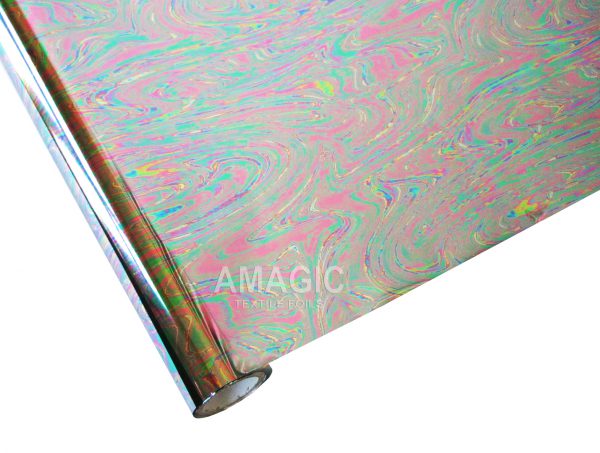 AMagic Specialty S0LS01 Oil Slick Heat Transfer Foil - Create Shiny Metallic Designs