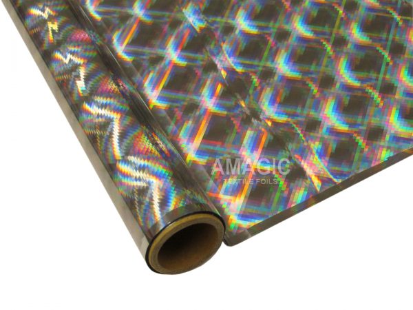 AMagic Holographic S0MP06 HyperPlaid Heat Transfer Foil - Create Shiny Metallic Designs