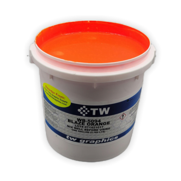 TW 5094 Gloss Blaze Orange Water Based Poster Ink – Perfect for Flat Stock