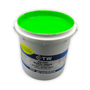 TW 5097 Gloss Signal Green Water Based Poster Ink – Perfect for Flat Stock