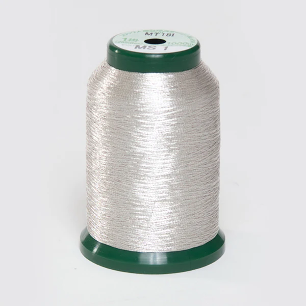 KingStar Metallic Embroidery Thread - Silver MS1 for Stunning Embroidery Designs