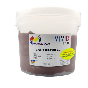 Monarch Vivid LB Light Brown Plastisol Ink – Soft and Creamy Screen Printing Ink