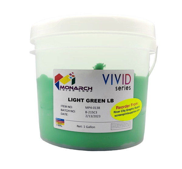 Monarch Vivid LB Light Green Plastisol Ink – Soft and Creamy Screen Printing Ink