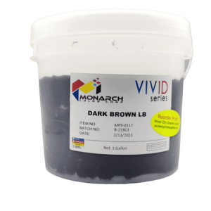 Monarch Vivid LB Dark Brown – Soft and Creamy Screen Printing Ink