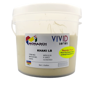 Monarch Vivid LB Khaki Plastisol Ink – Soft and Creamy Screen Printing Ink