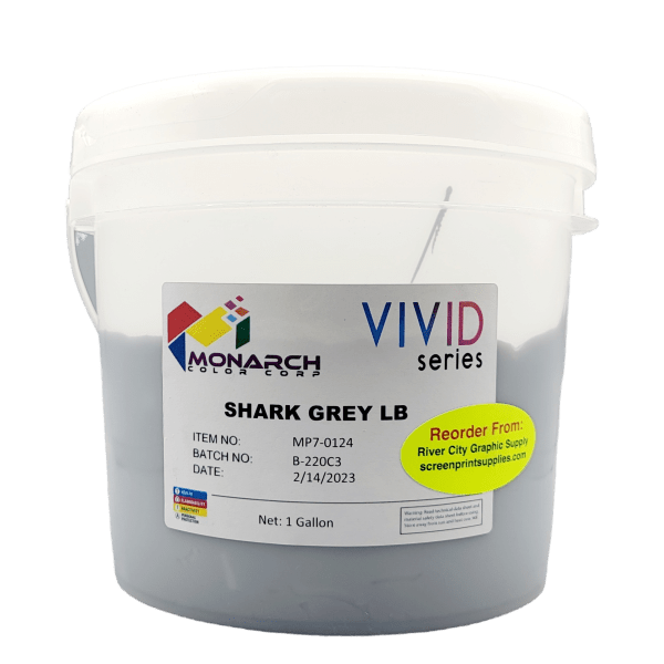 Monarch Vivid LB Shark Grey Plastisol Ink – Soft and Creamy Screen Printing Ink