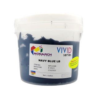 Monarch Vivid LB Navy Blue Plastisol Ink – Soft and Creamy Screen Printing Ink