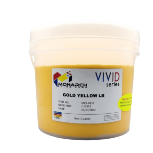 Monarch Vivid LB Gold Yellow Plastisol Ink – Soft and Creamy Screen Printing Ink