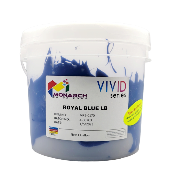 Monarch Vivid LB Royal Blue Plastisol Ink – Soft and Creamy Screen Printing Ink