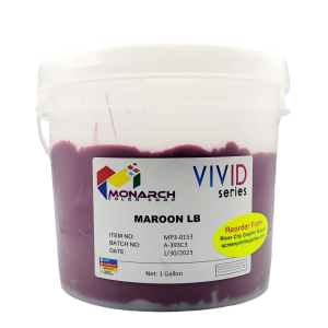 Monarch Vivid LB Maroon Plastisol Ink – Soft and Creamy Screen Printing Ink