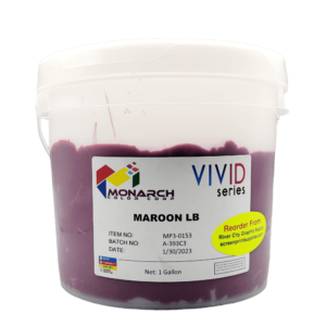 Monarch Vivid LB Maroon Plastisol Ink – Soft and Creamy Screen Printing Ink