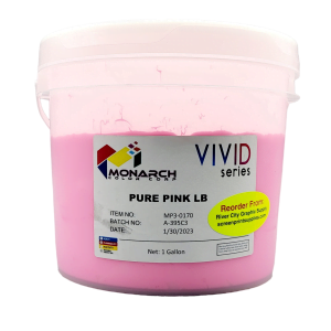 Monarch Vivid LB Pure Pink Plastisol Ink – Soft and Creamy Screen Printing Ink