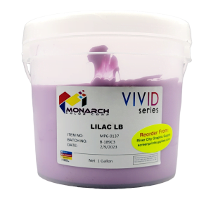 Monarch Vivid LB Lilac Plastisol Ink – Soft and Creamy Screen Printing Ink