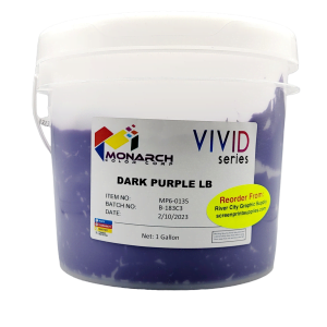 Monarch Vivid LB Dark Purple Plastisol Ink – Soft and Creamy Screen Printing Ink
