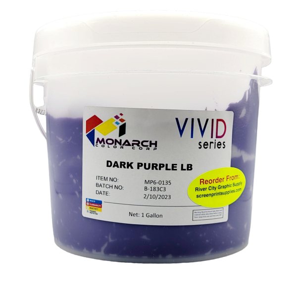 Monarch Vivid LB Dark Purple Plastisol Ink – Soft and Creamy Screen Printing Ink